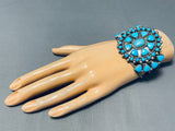 Unique Stone Shapes Vintage Native American Navajo Turquoise Sterling Silver Bracelet-Nativo Arts