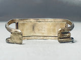 Unique Vintage Native American Navajo Signed Concho Turquoise Sterling Silver Bracelet-Nativo Arts
