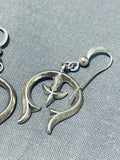 Unique Vintage Native American Navajo Sterling Silver Vine Earrings-Nativo Arts