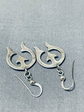 Unique Vintage Native American Navajo Sterling Silver Vine Earrings-Nativo Arts