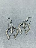 Unique Vintage Native American Navajo Sterling Silver Vine Earrings-Nativo Arts