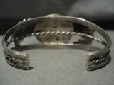Unique **swirls Galore* Vintage Navajo Turquoise Native American Jewelry Silver Bracelet-Nativo Arts