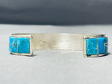 Uniuqe Gilbert Turquoise Native American Navajo Sterling Silver Bracelet-Nativo Arts