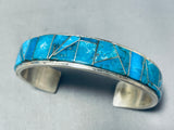 Uniuqe Gilbert Turquoise Native American Navajo Sterling Silver Bracelet-Nativo Arts