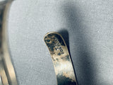 Very Early Old Vintage Native American Navajo Snake Eyes Turquoise Sterling Silver Bracelet-Nativo Arts