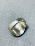 Very Intricate Native American Navajo Turquoise Kachina Sterling Silver Opal Ring-Nativo Arts