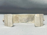 Very Old Vintage Native American Navajo Hvy Turquoise Sterling Silver Bracelet-Nativo Arts