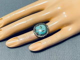Very Rare Earlier Vintage Native American Navajo Royston Turquoise Sterling Silver Ring-Nativo Arts