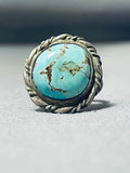 Very Rare Earlier Vintage Native American Navajo Royston Turquoise Sterling Silver Ring-Nativo Arts
