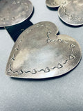Very Rare Heart Vintage Native American Navajo Hand Hammered Sterling Silver Concho Belt-Nativo Arts
