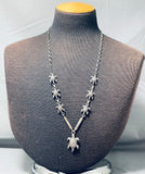 Very Rare Turtle Fetish Vintage Native American Navajo Sterling Silver Necklace-Nativo Arts