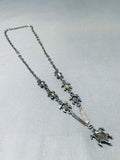 Very Rare Turtle Fetish Vintage Native American Navajo Sterling Silver Necklace-Nativo Arts