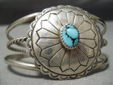 Very Rare!! Vintage Native American Navajo Laste Chance Turquoise Sterling Silver Bracelet Old-Nativo Arts