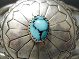 Very Rare!! Vintage Native American Navajo Laste Chance Turquoise Sterling Silver Bracelet Old-Nativo Arts