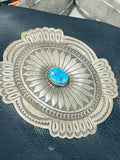 Very Rare Vintage Native American Navajo Turquoise Sterling Silver Hand Beaded Purse-Nativo Arts