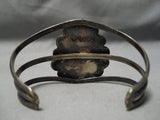Vivid Vintage Native American Navajo Old #8 Turquoise Sterling Silver Bracelet Old-Nativo Arts