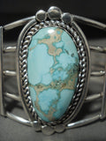 Vivid Vintage Navajo Blue Royston/spide Rkingman Turquoise Native American Jewelry Silver Bracelet-Nativo Arts