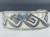 Water Wave Vintage Native American Navajo Sterling Silver Bracelet-Nativo Arts