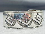 Water Wave Vintage Native American Navajo Sterling Silver Bracelet-Nativo Arts