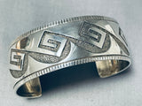 Water Wave Vintage Native American Navajo Sterling Silver Bracelet-Nativo Arts