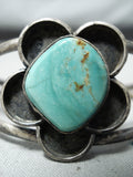 Whimsical Vintage Native American Navajo Royston Turquoise Sterling Silver Bracelet Old-Nativo Arts