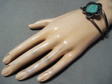 Whimsical Vintage Native American Navajo Royston Turquoise Sterling Silver Bracelet Old-Nativo Arts
