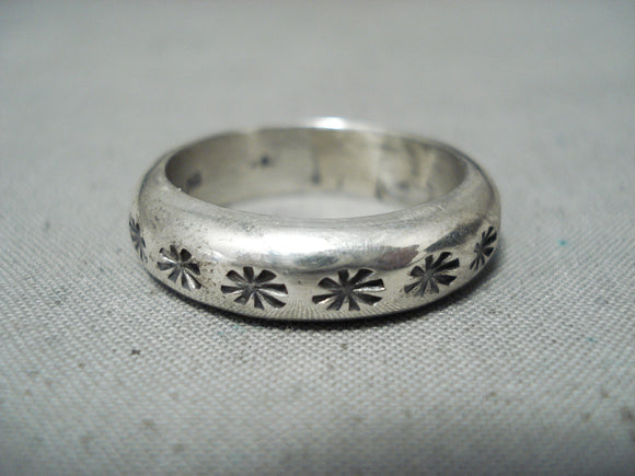 Wonderful Native American Navajo Signed Sterling Silver Ring-Nativo Arts