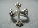 Wonderful Navajo Sterling Silver Cross Ring Native American-Nativo Arts