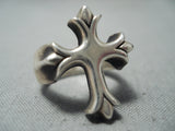Wonderful Navajo Sterling Silver Cross Ring Native American-Nativo Arts