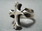 Wonderful Navajo Sterling Silver Cross Ring Native American-Nativo Arts