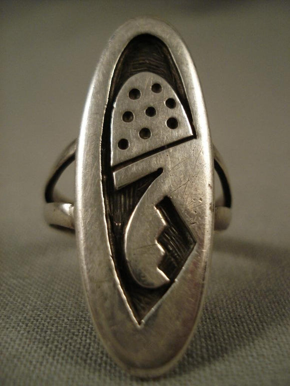 Wonderful Vintage Bueford Dawahoya Native American Jewelry Silver Ring-Nativo Arts