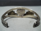 Wonderful Vintage Native American Navajo Carico Lake Turquoise Sterling Silver Bracelet Old-Nativo Arts