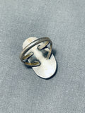 Wonderful Vintage Native American Navajo Coral Sterling Silver Ring-Nativo Arts