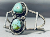 Wonderful Vintage Native American Navajo Green Turquoise Sterling Silver Bracelet-Nativo Arts