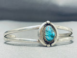 Wonderful Vintage Native American Navajo Kingman Turquoise Sterling Silver Bracelet-Nativo Arts