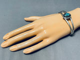 Wonderful Vintage Native American Navajo Kingman Turquoise Sterling Silver Bracelet-Nativo Arts