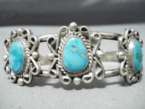 Wonderful Vintage Native American Navajo Royston Turquoise Sterling Silver Bracelet-Nativo Arts