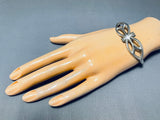 Wonderful Vintage Native American Navajo Sterling Silver Bracelet-Nativo Arts