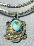 Wonderful Vintage Native American Navajo Turquoise Sterling Silver Bracelet-Nativo Arts