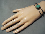 Wonderful Vintage Native American Navajo Turquoise Sterling Silver Bracelet Old-Nativo Arts