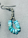 Wonderful Vintage Native American Navajo Turquoise Sterling Silver Earrings-Nativo Arts