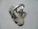 Wonderful Vintage Native American Navajo Turquoise Sterling Silver Ring Old-Nativo Arts