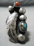 Wonderful Vintage Native American Navajo Turquoise Sterling Silver Ring Old-Nativo Arts