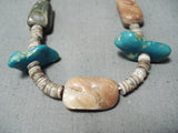 Wonderful Vintage Santo Domingo Royston Turquoise Necklace Native American Old-Nativo Arts