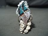 Wonderful Zuni Mother Of Pearl Sterling Silver Ring Native American-Nativo Arts