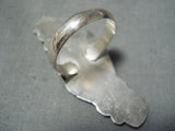 Wonderful Zuni Mother Of Pearl Sterling Silver Ring Native American-Nativo Arts