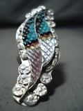 Wonderful Zuni Mother Of Pearl Sterling Silver Ring Native American-Nativo Arts