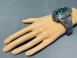 World Of Intricacy Coiled Native American Navajo Spiderweb Turquoise Sterling Silver Bracelet-Nativo Arts