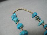 Superior Vintage Navajo Chunky Turquoise Native American Jacla Necklace-Nativo Arts