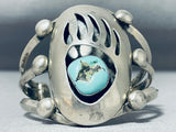 Huge Paw Vintage Native American Navajo Turquoise Sterling Silver Bracelet-Nativo Arts